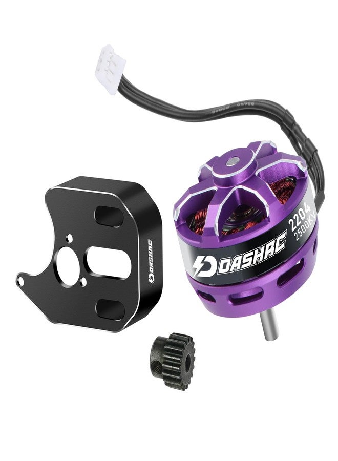 DashRC 2204 2500KV Brushless Outrunner Motor with Mount Set for 1/24 RC Micro Rock Crawlers Axial SCX24 Models Upgrade Replacement - Image 1
